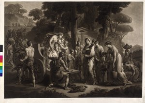 Lucjusz Albinus oferujący dziewicom westalkom swój samochód w autorstwa Friedrich Heinrich Fuger