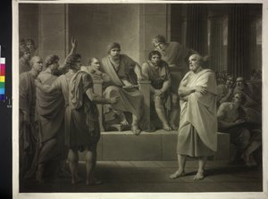 Sokrates przed sędziami autorstwa Friedrich Heinrich Fuger