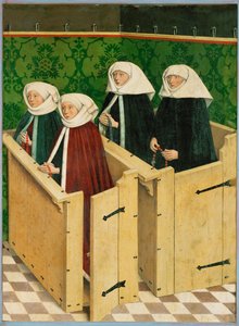 Żona i córki Jacoba Fuchsarta (olej na panelu) autorstwa Friedrich Herlin