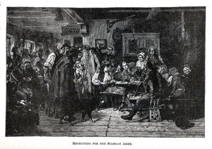 Rekrutacja do Armii Śląskiej, 1882 r. autorstwa Friedrich Hiddemann