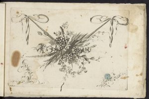 Festool van Bloemen, druiventros en korenaren Inny nowy feston kwiatów i owoców (tytuł serii) autorstwa Friedrich Jacob Morisson