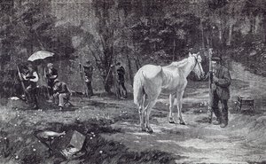 Model pacjenta z „Godziny wypoczynku”, 1888 (rycina)