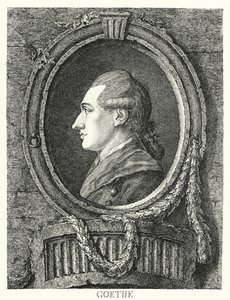 Johann Wolfgang von Goethe, niemiecki poeta, powieściopisarz i dramaturg (grafika) autorstwa Friedrich Kirschner