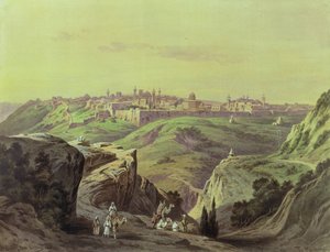 Widok na Jerozolimę autorstwa Friedrich Perlberg
