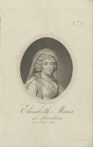 Gertrud Elisabeth Mara, z domu Schmeling 1749-1833, 1803. autorstwa Friedrich Wilhelm Nettling