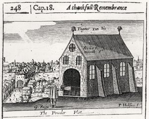 Wdzięczne wspomnienie spisku prochowego, 5 listopada 1605 r. autorstwa Friedrich van Hulsen