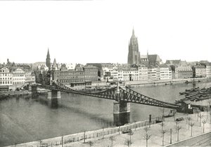 Widok z Sachsenhausen, Frankfurt, Niemcy, 1895.