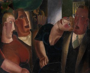 Zakochani z wioski (olej na płótnie) autorstwa Frits van den Berghe