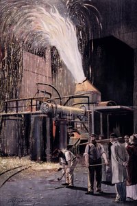 Proces Bessemera do masowej produkcji stali, opracowany przez Sir Henry