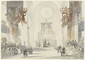 Małżeństwo księżniczki Louise z księciem Karolem Szwecji autorstwa Fritz Ludwig von Dardel