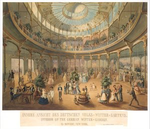 Widok wnętrza ogrodu zimowego Niemiec Ludowej. Wnętrze Niemieckiego Ogrodu Zimowego..., 1856. autorstwa Fritz Meyer