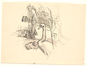 Łabędź z kaczątkiem autorstwa Fritz Syberg