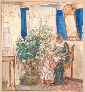 Matka i dziecko oglądają zdjęcia (Anna i Hans Syberg)