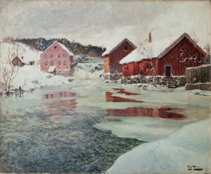 Od rzeki Akers autorstwa Fritz Thaulow