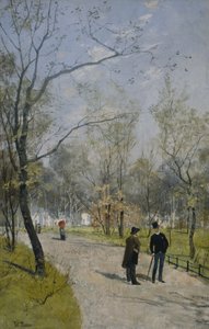 Z Ogrodu Królewskiego (olej na płótnie) autorstwa Fritz Thaulow