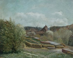 Pejzaż ze szpitalem w Oslo, ok. 1880 (obraz)