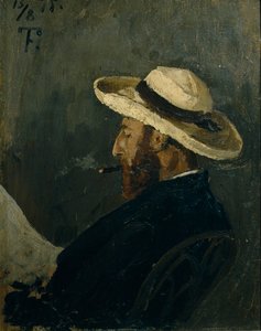 Portret Fredrika Colletta autorstwa Fritz Thaulow