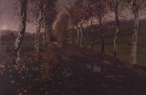 Aleja Srebrnych Brzóz autorstwa Fritz Thaulow