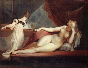 Odpoczywająca akt kobiecy i pianistka, 1799-1800.