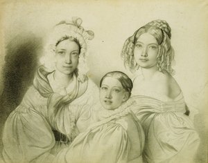 Portret hrabiny Praskovi, Nadieżdy i Marii Wiazemskich, 1835