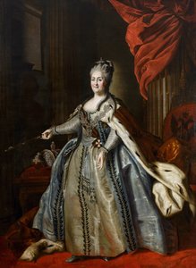 Portret cesarzowej Katarzyny II (1729-1796) par. Rokotowa, Fiodora Stiepanowicza (1735-1808). Olej na płótnie, II poł. XVIII w., Państwowe Muzeum Sztuki im. A. Radishcheva, Saratów autorstwa Fyodor Stepanovich Rotokov