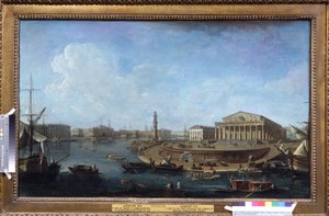 Giełda i admiralicja widziane z Twierdzy Piotra i Pawła w Petersburgu. Obraz Fiodora Jakowlewicza Aleksiejewa (1753-1824). Olej na płótnie, 62 x 101 cm