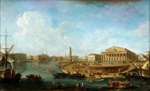 „Giełda i Admiralicja widziana z Twierdzy Piotra i Pawła”, Petersburg, 1810.