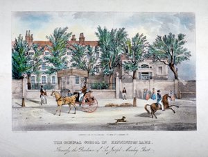 Szkoła Licencjonowanych Warzywników, Kennington Lane, Lambeth, Londyn, ok. 1841 r. autorstwa GF Bragg