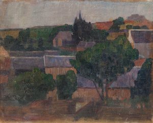 Wieś w Bretanii autorstwa G.F. Clement