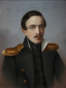 Portret poety Michaiła Lermontowa 1814-1841, 1887 autorstwa G.F. Krylov