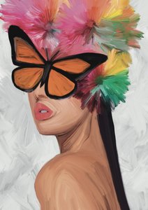 Kolorowa kobieta-motyl autorstwa GIovanna Gil Alves