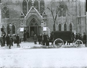 Pogrzeb pani Gilbert, Bloomingdale Reformed Dutch Church, Nowy Jork autorstwa G.P. Hall und Sohn
