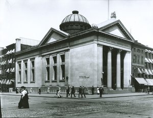 Nowojorska Kasa Oszczędności (zdjęcie srebrzone żelatyną) autorstwa G.P. Hall und Sohn