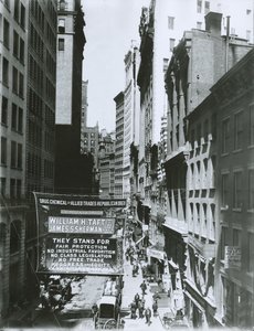 Taft i Sherman Banner na Maiden Lane, Nowy Jork, 1908 autorstwa G.P. Hall und Sohn
