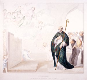 Św Dunstan, ok. 1750. autorstwa GP Harding