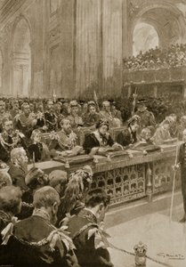Nabożeństwo dziękczynne za odzyskanie księcia Walii, które odbyło się w katedrze św. Pawła, 27 lutego 1872, z „The Illustrated London News”, 1901 autorstwa G.S. Amato