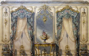 Projekt wystroju w stylu rokoko do salonu autorstwa G. Felix Lenoir