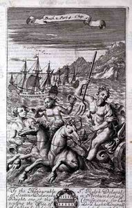 Neptun w swoim rydwanie, ilustracja z Księgi 2, część 4, rozdział 5 „Zasady filozofii” Anthony