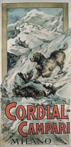Plakat reklamujący „Cordial-Campari Milano” autorstwa G. Mora