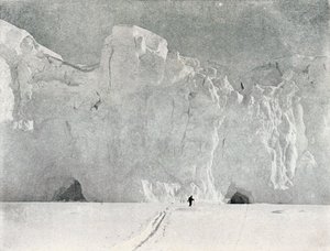 Twarz lodowca na Ziemi Wiktorii, c1911, 1913. autorstwa G. Murray Levick