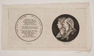 Medalion z portretami Ludwika XVI, jego królowej i syna autorstwa G. N. Angelo