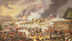 Bitwa pod Waterloo, 18 czerwca 1815, 1842 autorstwa G. Newton