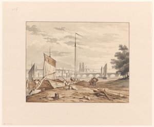 Widok Orleanu z drugiej strony Loary autorstwa G. Veldhuyzen