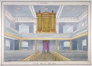 Wnętrze kościoła Świętej Trójcy, Newington, Southwark, Londyn, 1826 autorstwa G Yates