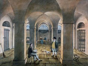 Widok wnętrza w więzieniu Horsemonger Lane, Union Road, Southwark, Londyn, c1826 autorstwa G Yates