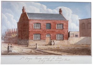 Szkoła charytatywna św. Jerzego dla dziewcząt, King Street, Southwark, Londyn, 1825
