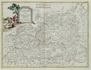 Extremadura i Castilla la Nueva, rycina G. Zulianiego zaczerpnięta z Tomu I najnowszego Atlasu wydanego w Wenecji w 1776 r. przez Antonio Zattę, kolekcja prywatna autorstwa G. Zuliani