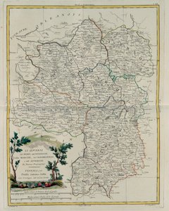 Governance of Berri, Nivernois, Marche, Bourbon and Auvergne, rycina G. Zulianiego zaczerpnięta z Tomu I najnowszego Atlasu wydanego w Wenecji w 1776 r. przez Antonio Zattę, zbiory prywatne autorstwa G. Zuliani