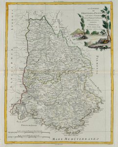 Governances of Dauphin, Provence, County of Venaissin i Principate of Orange, rycina G. Zulianiego zaczerpnięta z Tome I najnowszego Atlasu opublikowanego w Wenecji w 1777 przez Antonio Zattę, Priv autorstwa G. Zuliani
