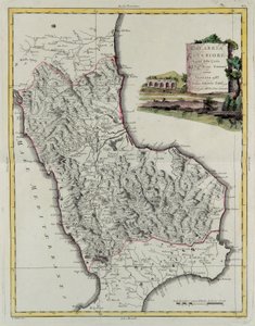 Kalabria, rycina G. Zulianiego zaczerpnięta z Księgi II „Najnowszego Atlasu” wydanego w Wenecji w 1783 r. przez Antonio Zattę, zbiory prywatne autorstwa G. Zuliani